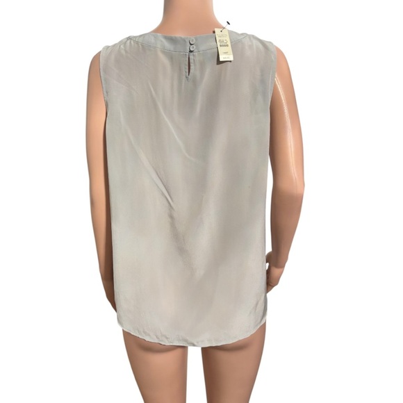 NWT TALBOTS Women's Silk Sleeveless Gray Top - Picture 4 of 12